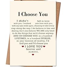 Valentines Day Gifts for Him Her, Valentine's Day Card for Husband Wife Boyfriend Girlfriend Couples, I Choose You