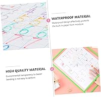 Vista 9 de NUOBESTY Bolsa de borrado en seco, borradores de pizarra blanca, carpeta de archivos de plástico, billetera de plástico de gran tamaño, bolsillos