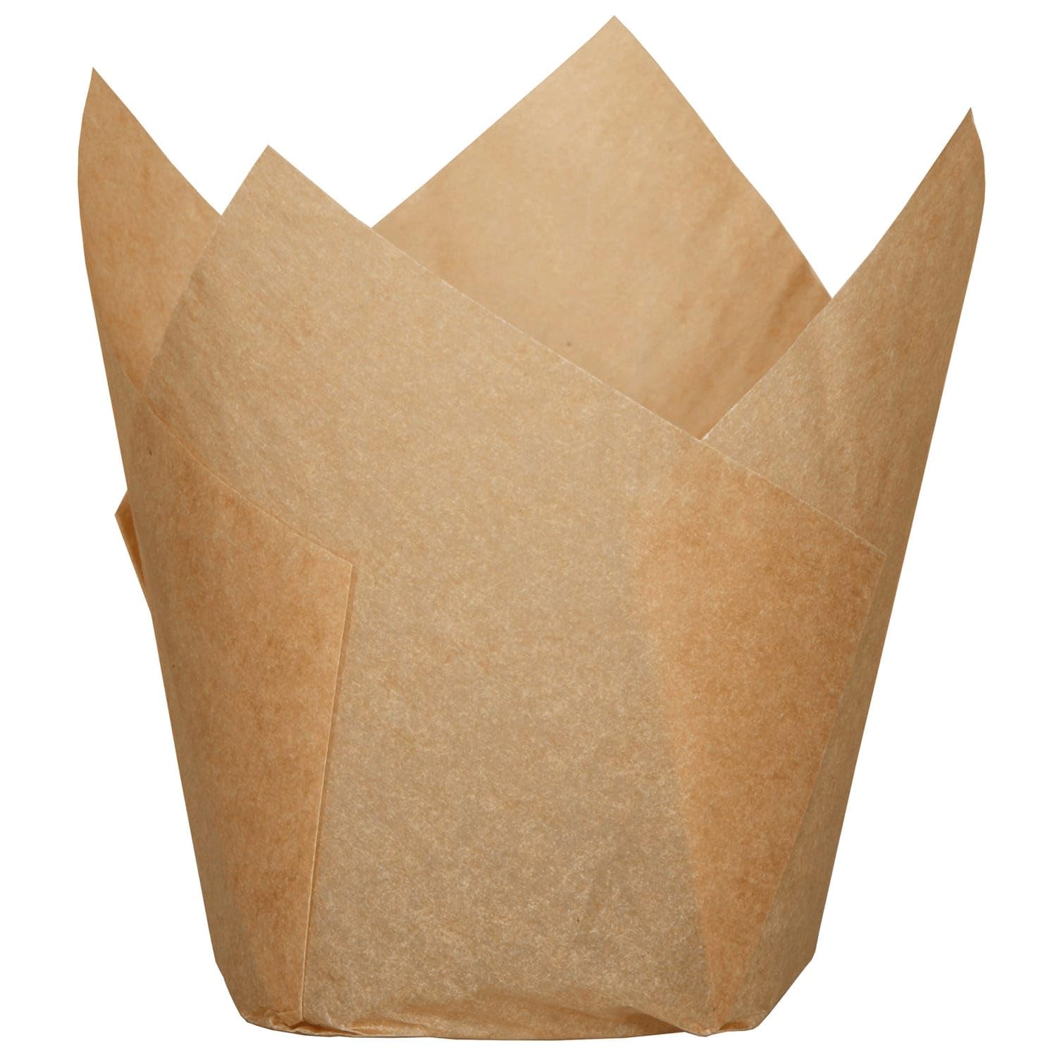 Hoffmaster 611121 Greaseproof Natural Tulip 4" Baking Cup - 1000 / CS
