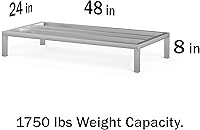 Vista 21 de 60" Long x 24" Wide Height: 12" Off The Floor Aluminum Dunnage Rack Storage in Restaurant, Kitchens and Garages and More!
