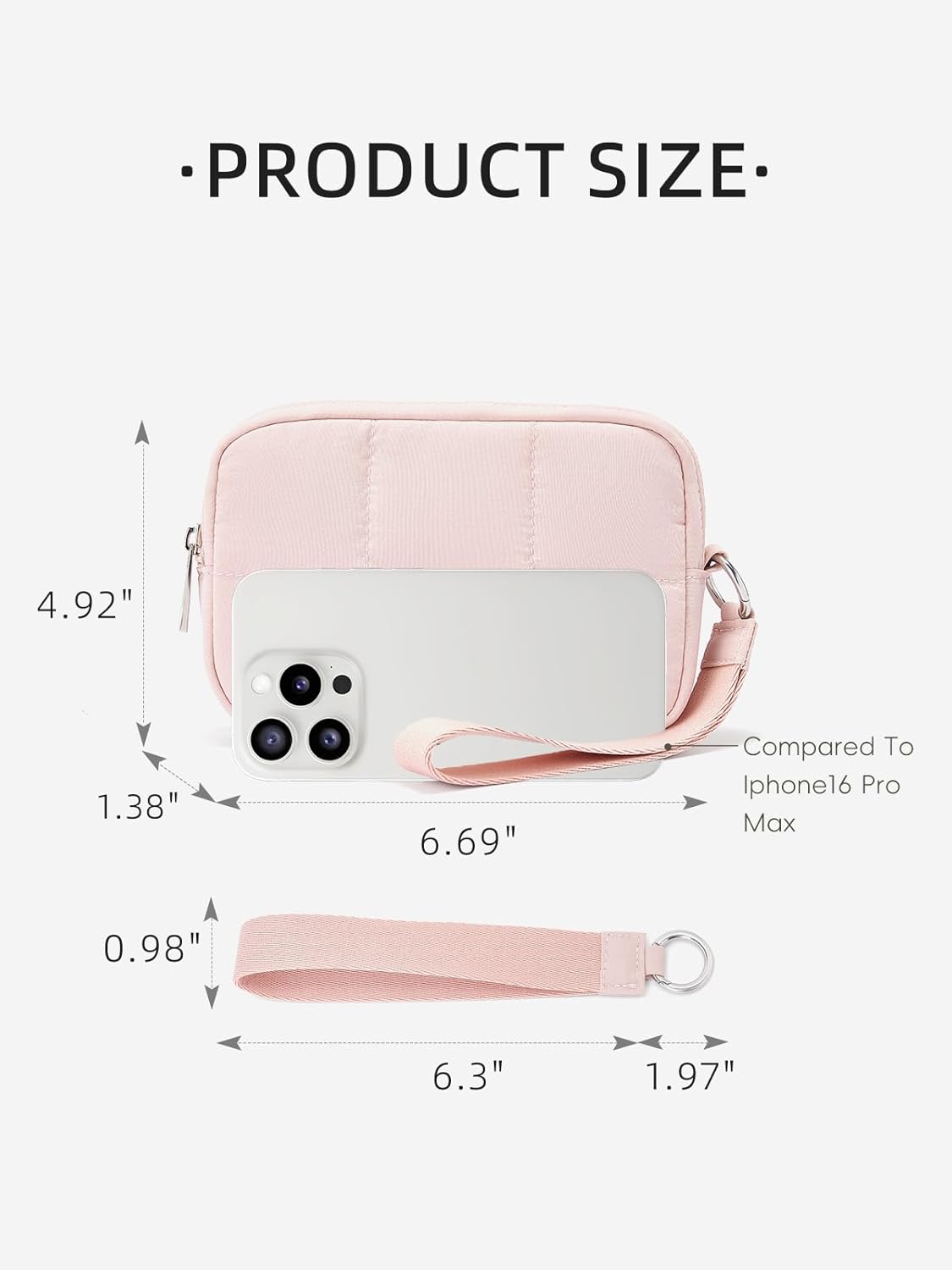 WESTBRONCO Puffer Wristlet Wallets for Women RFID Nylon Wallet with Zipper Quilted Purse for Travel Credit Card Holder Phone - Image 3