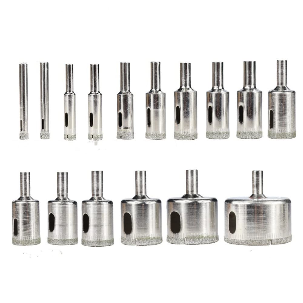 Wiertła do płytek z powłoką diamentową, Wiertło diamentowe 3-60 mm do płytek, marmuru, szkła, ceramiki, wiertła otworowe, wiertła diamentowe(No.2,2pcs Set)