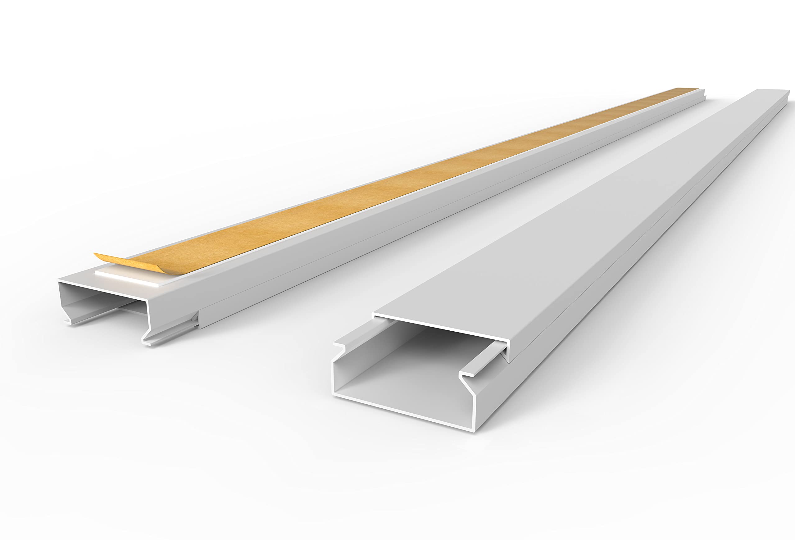 Goulotte de câble, 40x16 mm, 10 x 2 m (20 m), Blanc, autocollante - Made in Germany, Bureau, Atelier, Cuisine, intérieur et extérieur