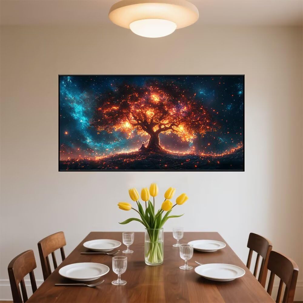 Zestawy do malowania diamentowego drzewa, haftu krzyżykowego dla dorosłych, zestaw artystyczny, gwiaździste niebo, diamentowa sztuka dla dzieci, 5D, DIY, kryształowe zestawy do haftowania, sztuka i