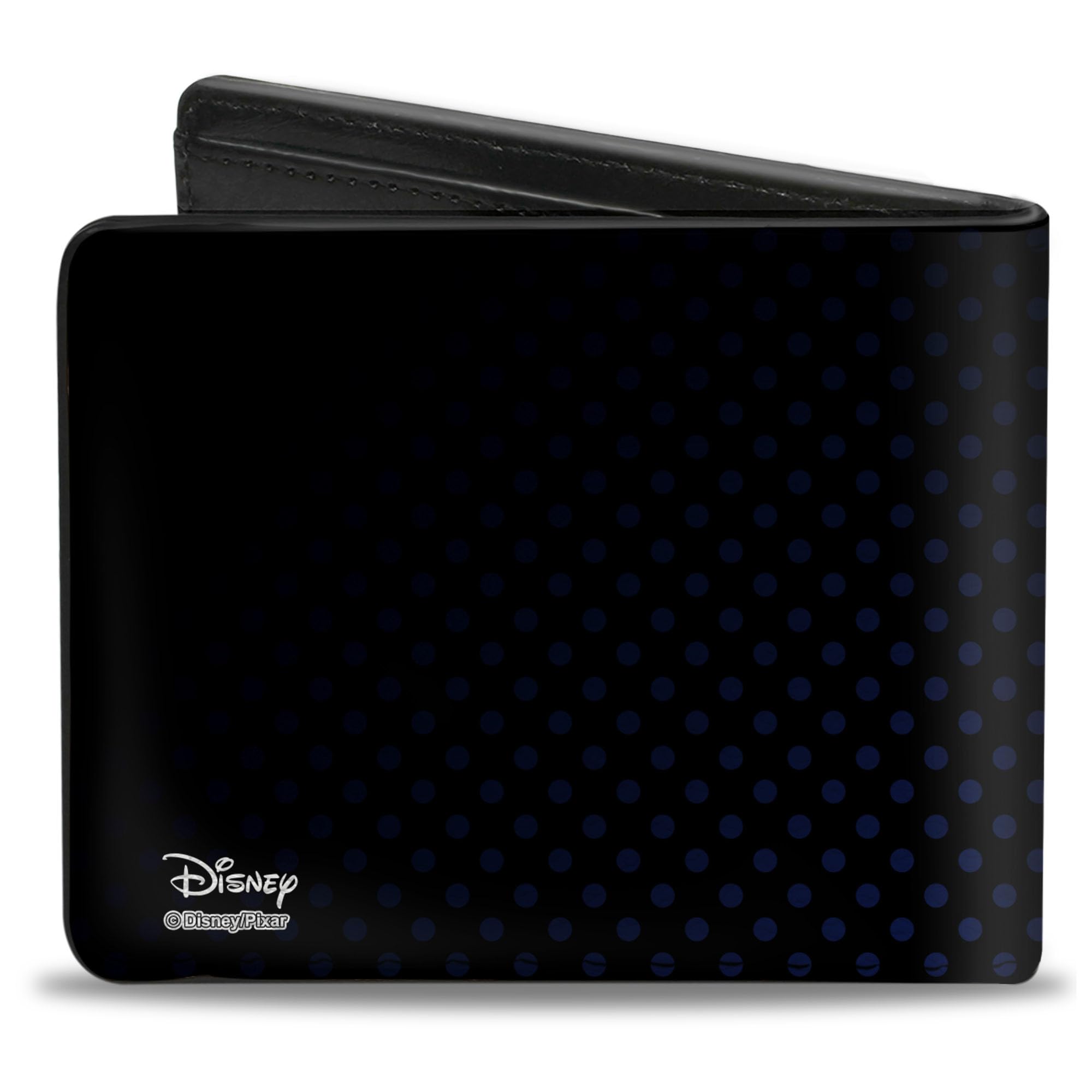 Buckle-Down Men's Disney Wallet, Bifold, Toy Story Rex Roar Halftone Black Blues Gray White, Vegan Leather, 4.0