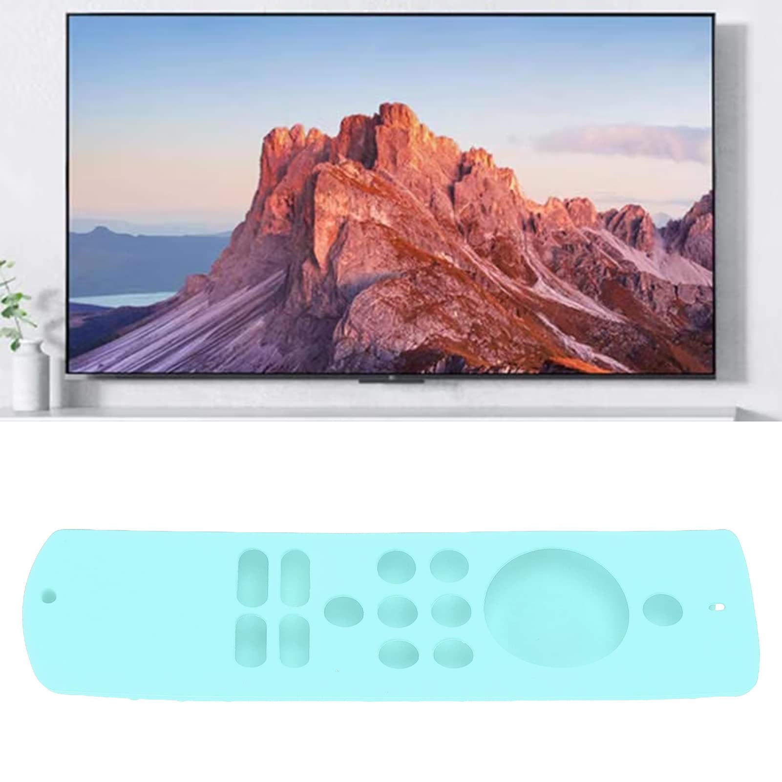 Funda protectora para control remoto, funda protectora de silicona suave antideslizante a prueba de golpes con cordón para Fire TV Stick Lite (verde menta)