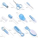 Mantravib Baby Grooming Kit (10-Pc) - Complete Newborn Healthcare & Nursery Set with Safety Clippers, Brush, Comb & Nasal Aspirator - Ideal Baby Shower Gift (Multicolor) gallery image
