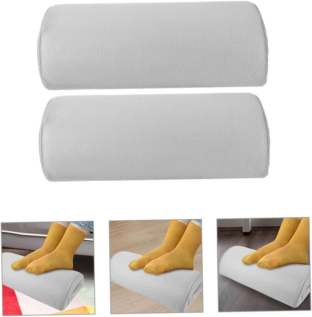 2pcs Office Foot Stool Cushion Leg Pillow for Legs Elastic Foot Rest Pad Breathable