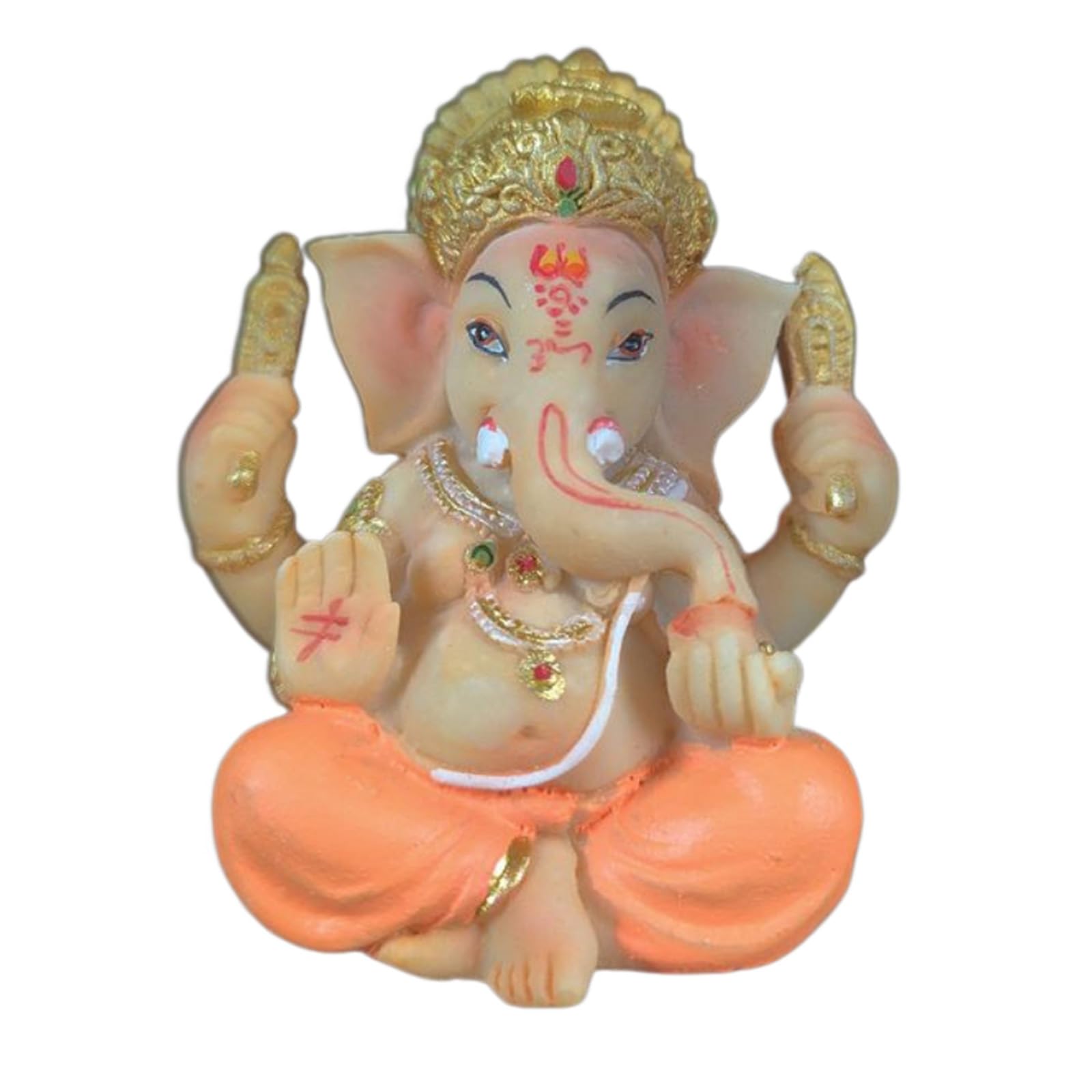 YXCQHZM Mini Indian God Lord Ganesha Statue Ganpati Idol Buddha Sculptures Buddha Figurine Decoration (flesh)