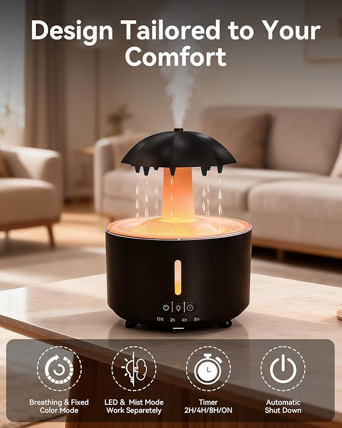 Difusor de Aromaterapia Missfly, 300ml, 7 Luces LED, Apagado Automático miniatura 5