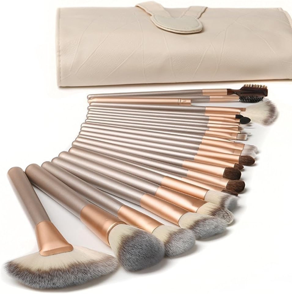 18 Pcs Makeup Brush Set Professional Wood Handle Premium Synthetic Kabuki Foundation Blending Powder Concealers Eye Shadows Brush Tool