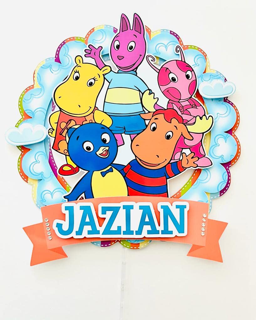 Amazon.com: Personalized The Backyardigans Themed Cake Topper ...