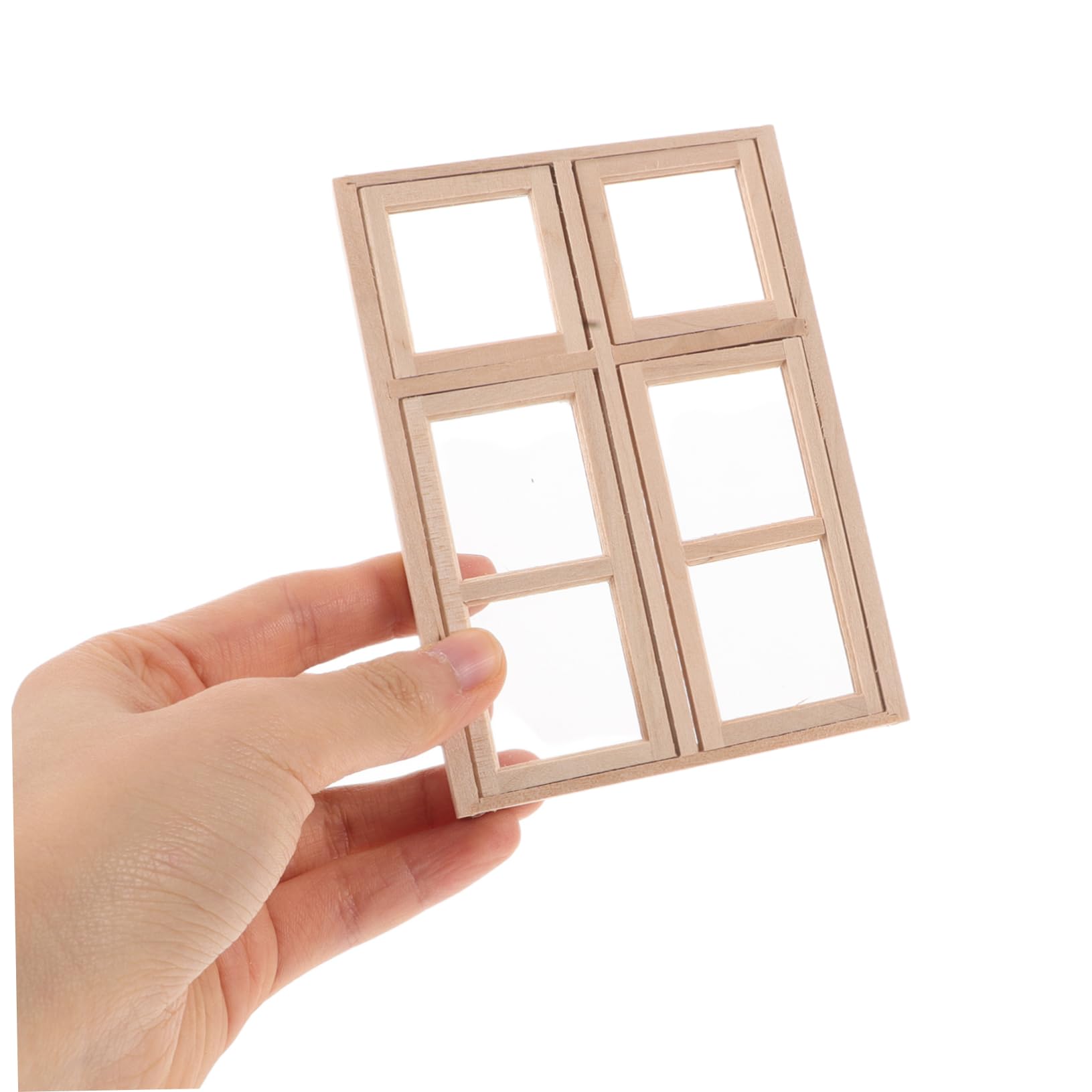 Toyvian 1 12 Scale Miniature Dollhouse Doors and Windows Model Wooden Diy Craft Accessories for Realistic Dollhouse Decoration and Home Scenes - Image 3