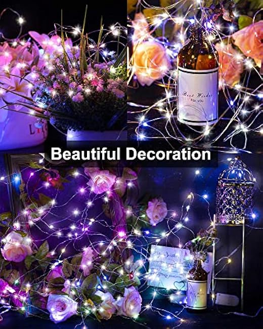 8 Pack Solar String Lights Outdoor Waterproof Each 240 Led 78ft Solar Fairy Lights Outdoor 8 Mode Led Tree Waterproof Copper Wire Garden Yard(Multicolor)