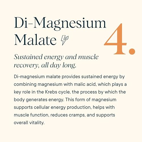 Miniatura 8 de Ora Organic Suplemento en polvo de complejo de magnesio - Magnesio 4 en 1: glicinato, taurato, malato y citrato | vegano, sin gluten | Sabor a