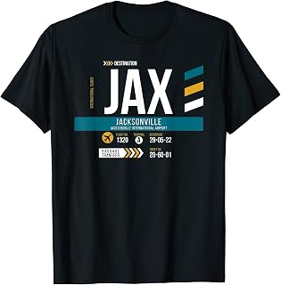 Vintage Jacksonville JAX Airport Code Retro Travel Day FL T-Shirt