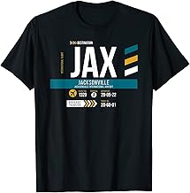 Vintage Jacksonville JAX Airport Code Retro Travel Day FL T-Shirt