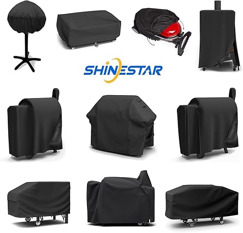 Miniatura 9 de SHINESTAR Funda para parrilla Weber Spirit II serie 200, correas dobles y rejillas de ventilación integradas, resistente y resistente al agua, se
