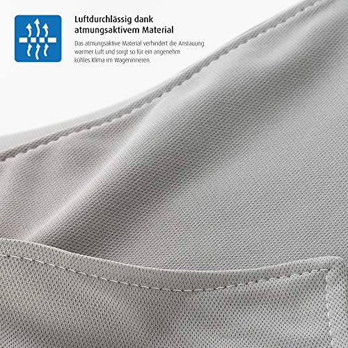 reer ShineSafe Premium Sonnensegel und Schlummertuch für den Kinderwagen, grau