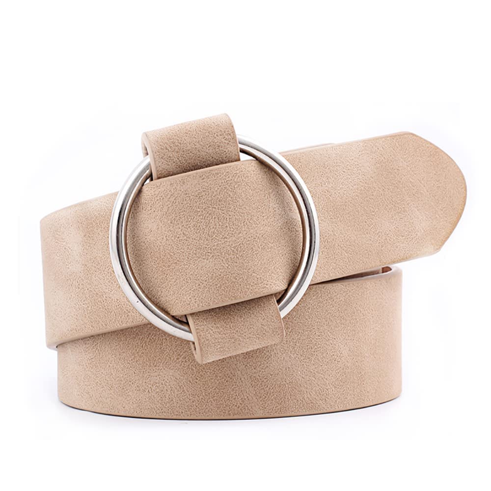 Women Suede Belt Fashion Leather Belts With Silver Buckle  display picture 1