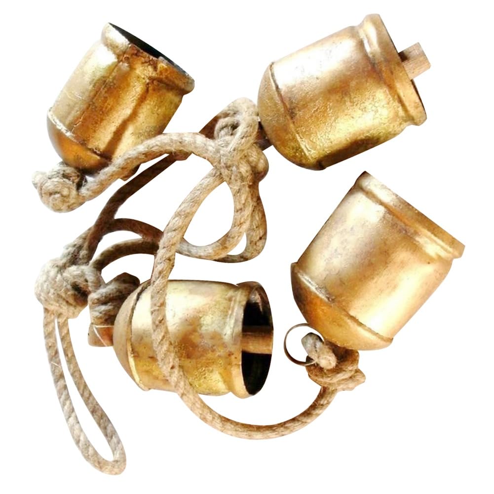 CTRLZS Brass Cow Shabby Chic Rustic Style Simple Metal Hanging Giant Cow Bell Decorations Easy To Use