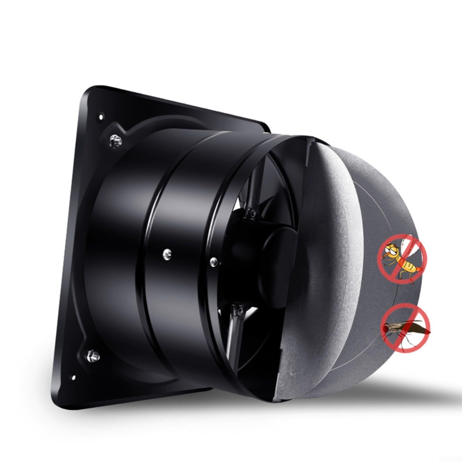 HpLive Ventilador de escape montado en la pared de 4 pulgadas, extractor de ventilación industrial, ventilador de aire de escape axial, ventilador de garaje para el hogar, cocina, baño, garaje,
