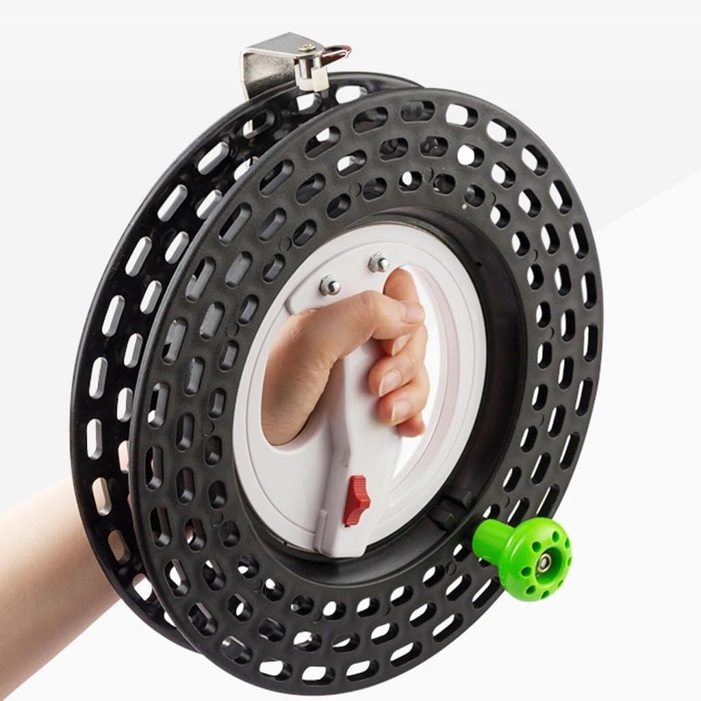 25cm/27cm Black Hollow Reel, Wiring Kite Hand Wheel, Outdoor String Spool,Durable Flying Line Accessories(25cm)