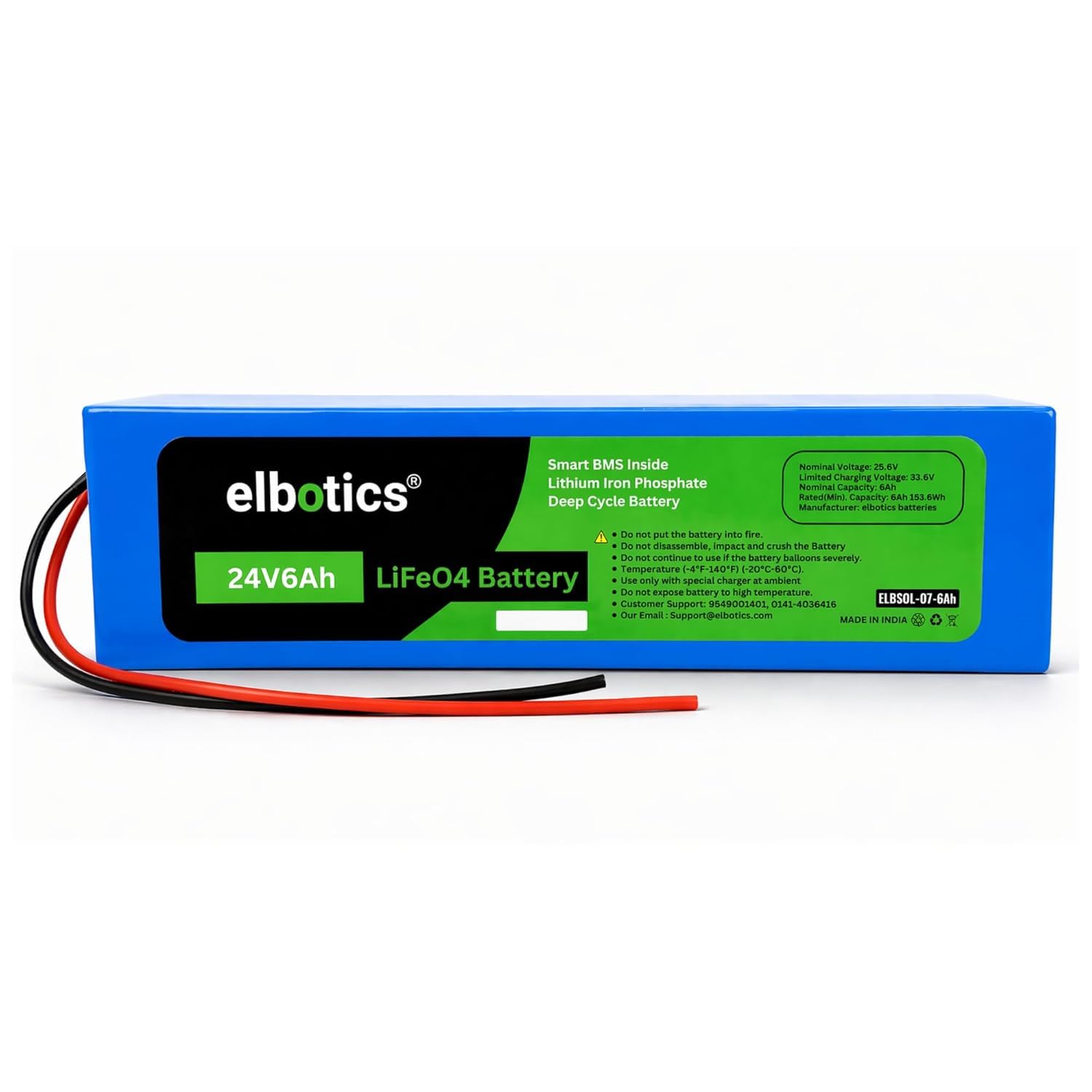24V 6Ah LiFePO4 Phosphate Phosphate Battery Pack Lightweight (LFP) 25.6V 6000mAh Built-in BMS Protection 2000+ Cycles for Solar Inverter Wheel Chair Scooter & Electric Bicycle-image-2