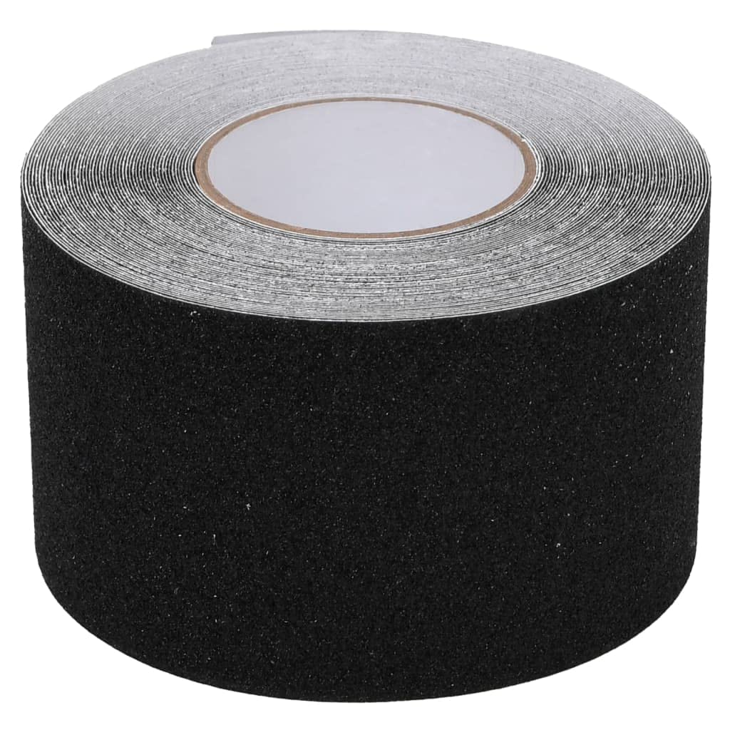 Cinta antideslizante negra 0,1 x 20 m PVC | Para interior y exterior, grano 80, fuerte adherencia, resistente al agua, se puede cortar