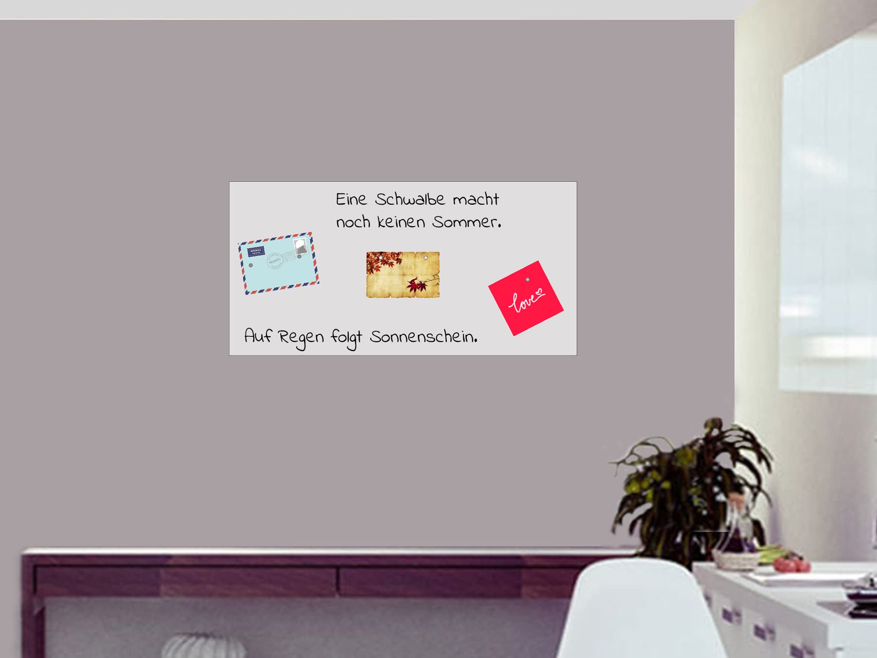 TESTSIEGER l BUNTE Magnetfolie magnetische PVC-freie Magnet Schreibtafel Folie | Testnote 1,4 | beschreibbar zuschneidbar | Rückseite selbstklebend | inkl.Kreidestift (weiß, 120x60cm)