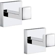 Towel Hooks for Bathrooms, Polished Chrome Towel Hook for Kitchen Bathroom, SUS304 Stainless Steel Coat Hook, Heavy Duty Towels Holder Hooks for Hanging, 2 Pack