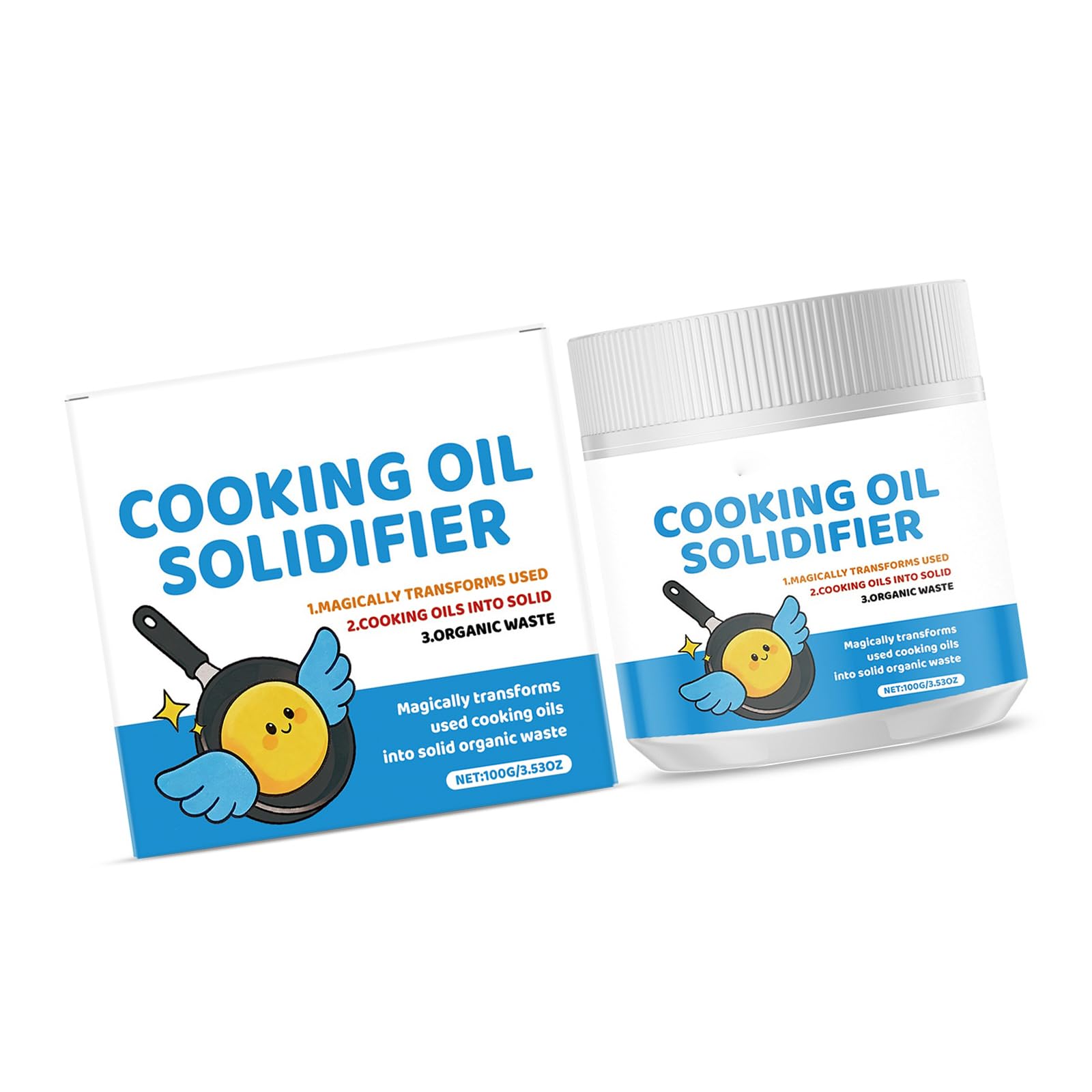 Kaeltsyn Efficient Oil Solidifying Agent: Quickly Transform Liquid Grease to Solids Trash Cooking Oil Solidifier