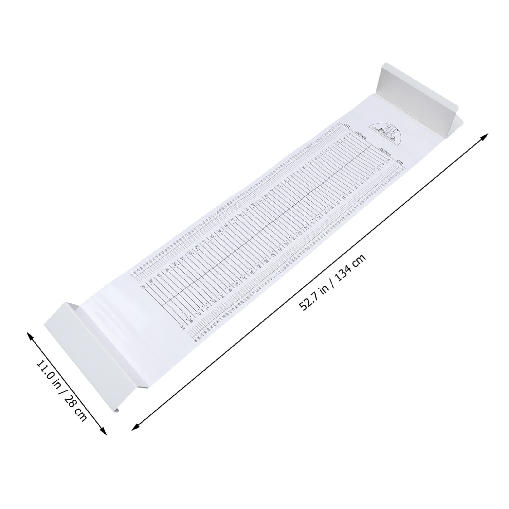 Regla de Altura para Bebés Lavable, Abs Pvc, Blanco