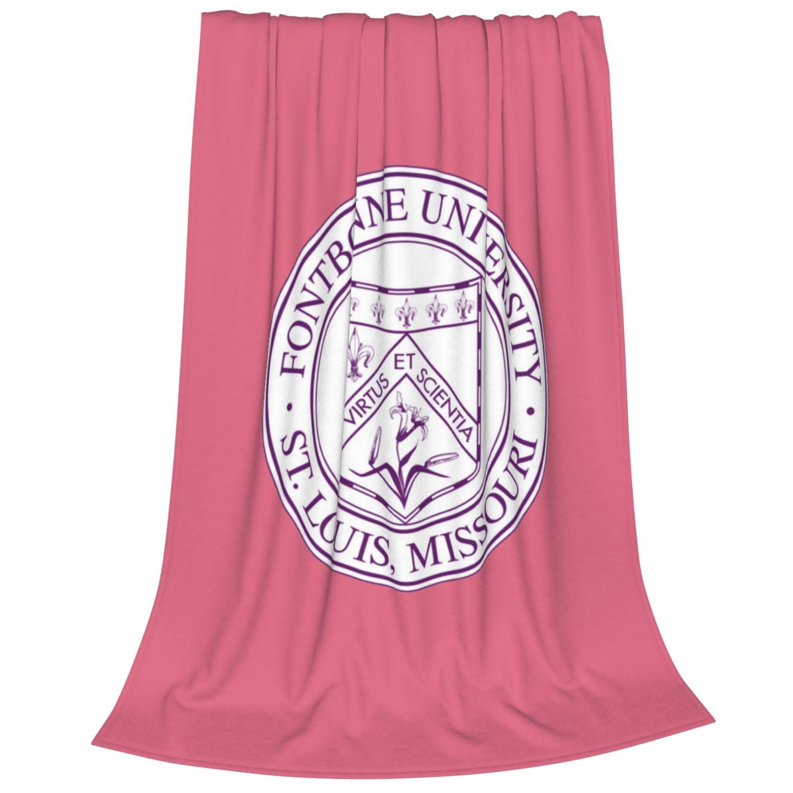 XRPUONG Fontbonne University Logo Fleece Blanket, Very Soft Microfiber Flannel Blanket for Couch Warm and Cozy for All Seasons