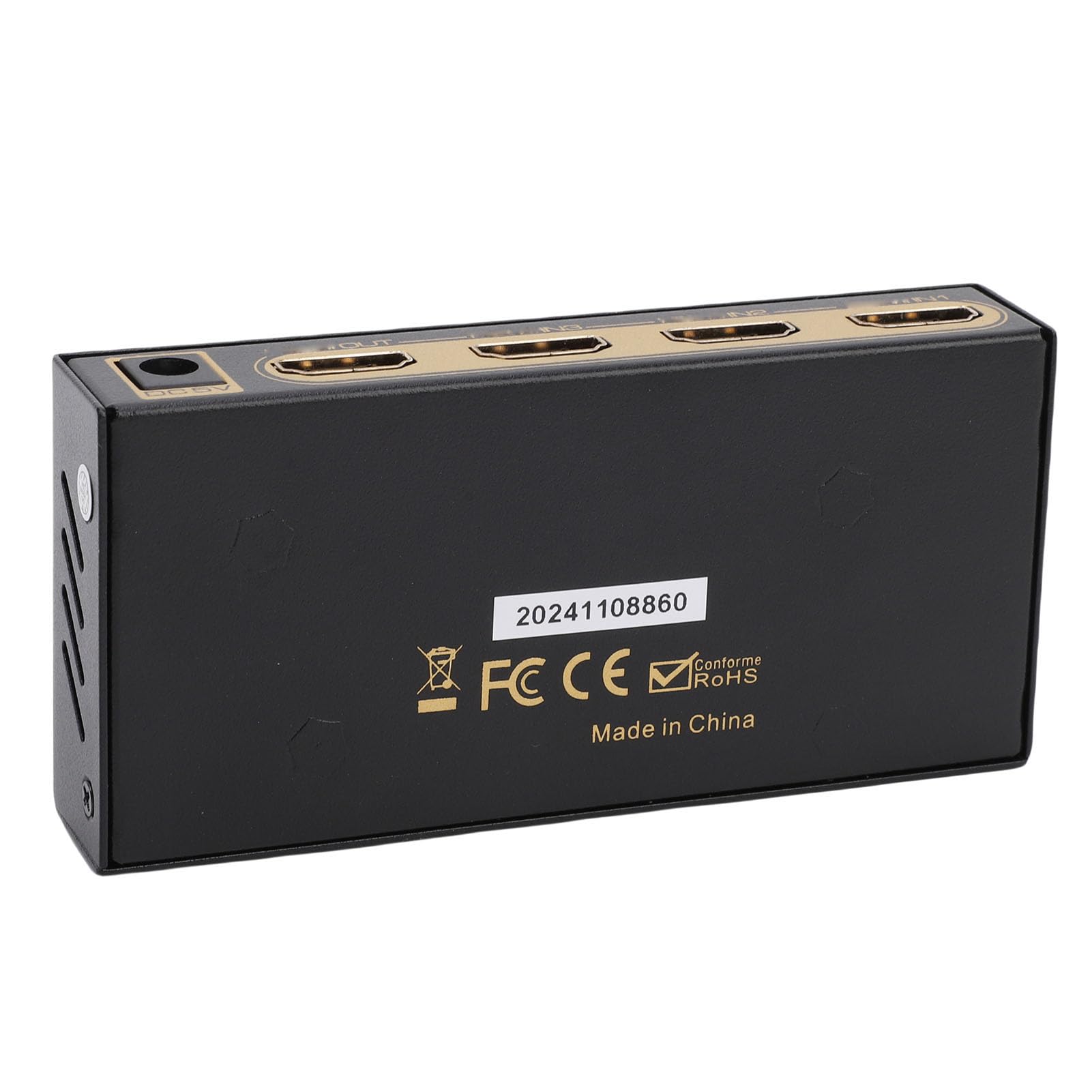 Zunate HDMI 3 na 1, 4K 60 Hz HDMI Switcher Obsługa UHD 3D 2160P 1080P HDCP 2.2, z IR Pilot Control, dla ów PS TV TV