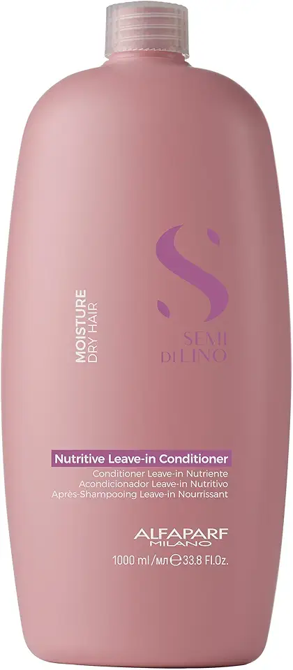 Alfaparf Milano Semi Di Lino Moisture, Leave-in Condicionador Profissional Nutritivo para Cabelos Secos, Hidrata, Nutre e Amacia 1L