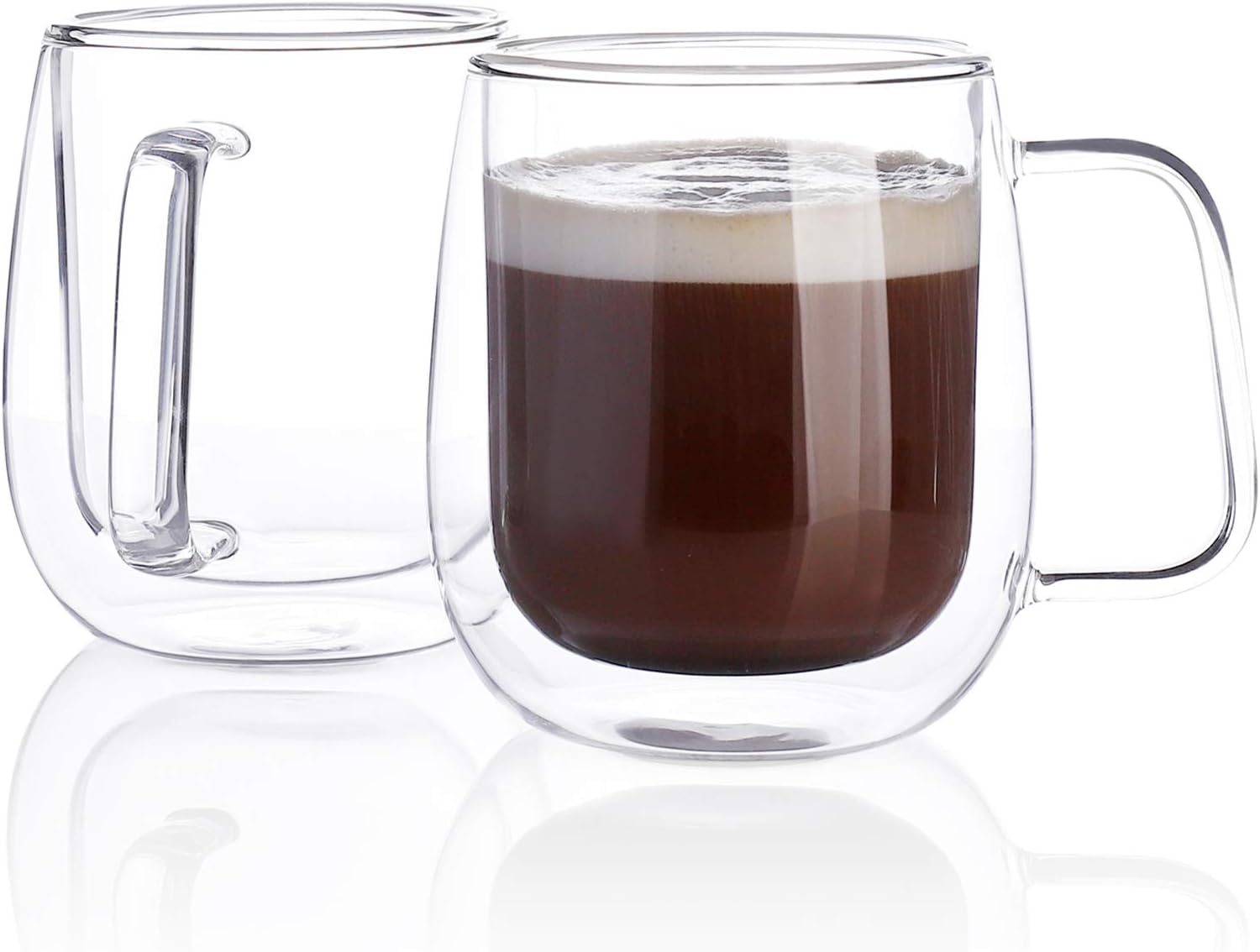 Doppelwandige Glasbecher Von Tempery - 4er Set Für Kaffee, Tee & Cocktails