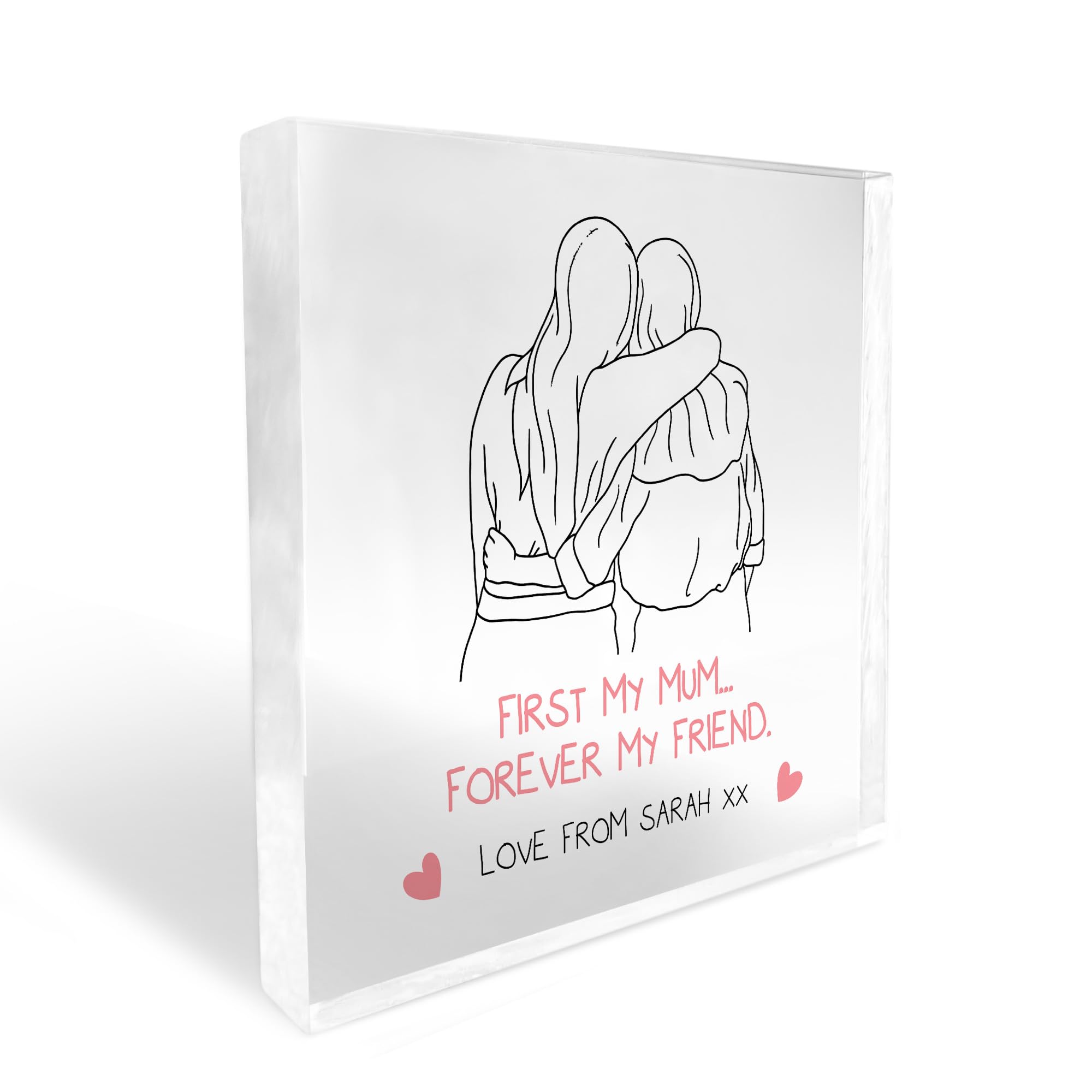 Red Ocean Mother and Daughter Gifts, Mothers Day Gift From Daughter, Forever My Friend, Personalised Gift For Mum, Mum Birthday Gift, Thank You Gift For Mum, Mother Daughter Plaque Keepsake