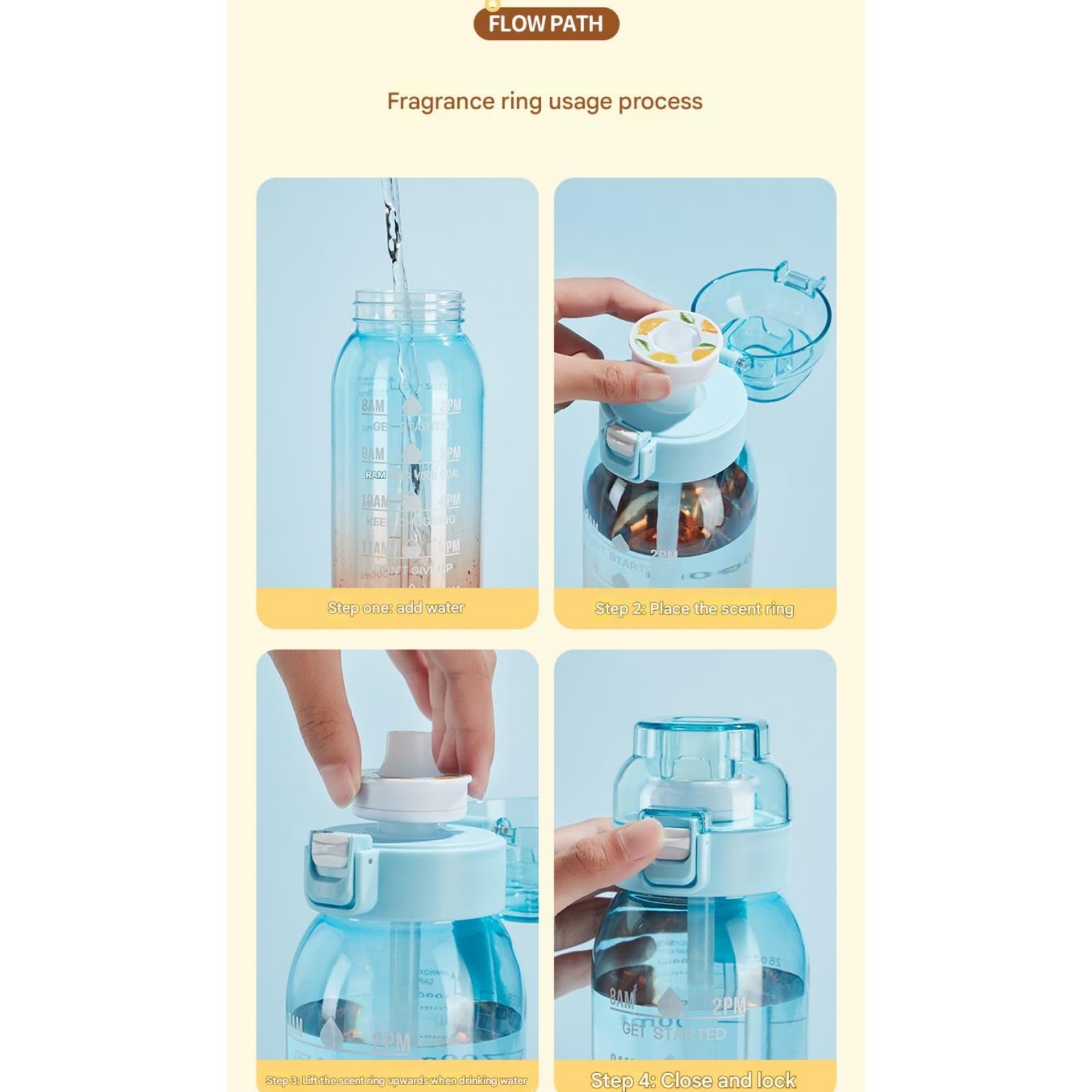 1000 ml Sport-Wasserflasche mit Strohhalm, hochwertiger Fitnessbecher, auslaufsicheres Design für Fitnessstudio, Outdoor und Hydratationsbedarf