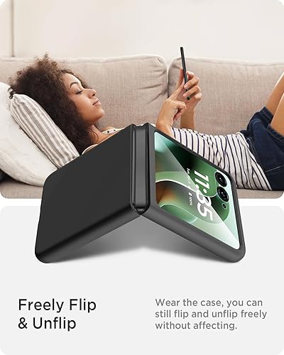 Vista 196 de Miimall Funda delgada para Galaxy Flip 7 con protector de pantalla integrado, grado militar, a prueba de golpes, a prueba de caídas, antiarañazos