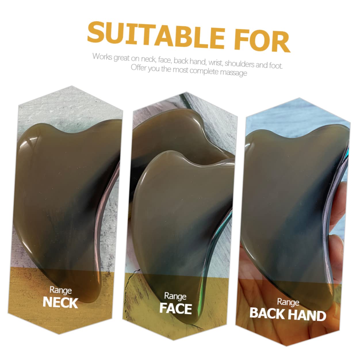 MAGICLULU 4 Pezzi Gua Sha Strumenti Per Il Viso Strumento Per Massaggio Guasha Per Collo E Viso Scolpire Il Corpo Per Casa E Viaggio