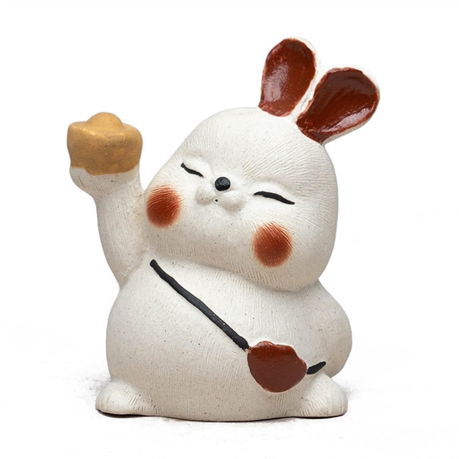 Tee Haustier Nashorn Skulptur - Lila Sand Handwerk Für Teezeremonie