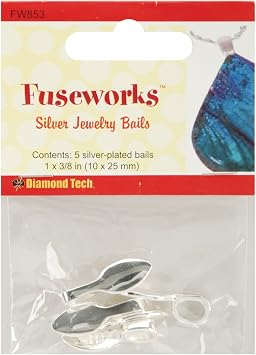 Large Silver Jewelry Bails, 5-Pack