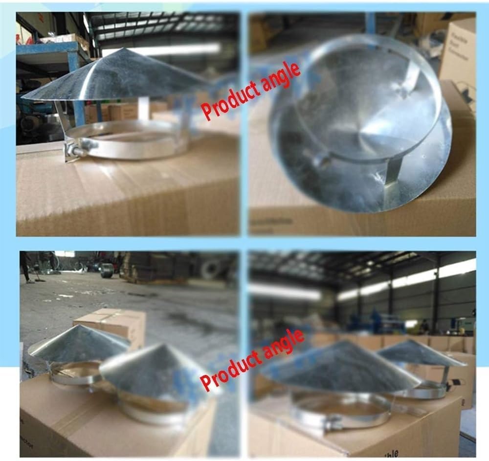 Zanotva Chimney Cowl Cap Tool Rust Steel roof rain Cap Outdoor Ventilation Exhaust Pipe Breathing Cap Boiler Wind Cap (Size : 315mm)