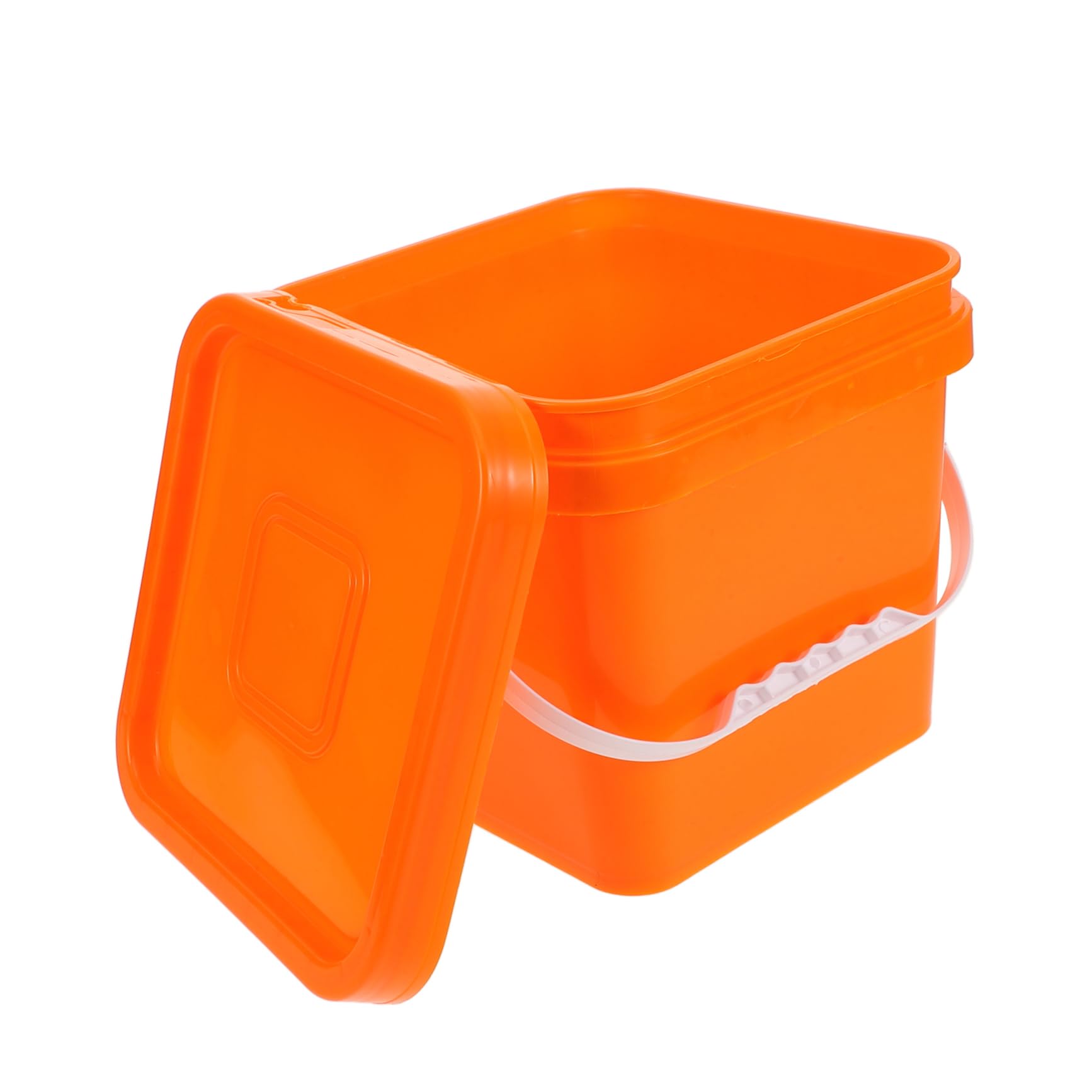 Seau carré avec couvercle et poignée - Seau de peinture en plastique pour peintre - Seau réutilisable pour le stockage de la peinture de l'eau - Récipient de peinture pratique pour