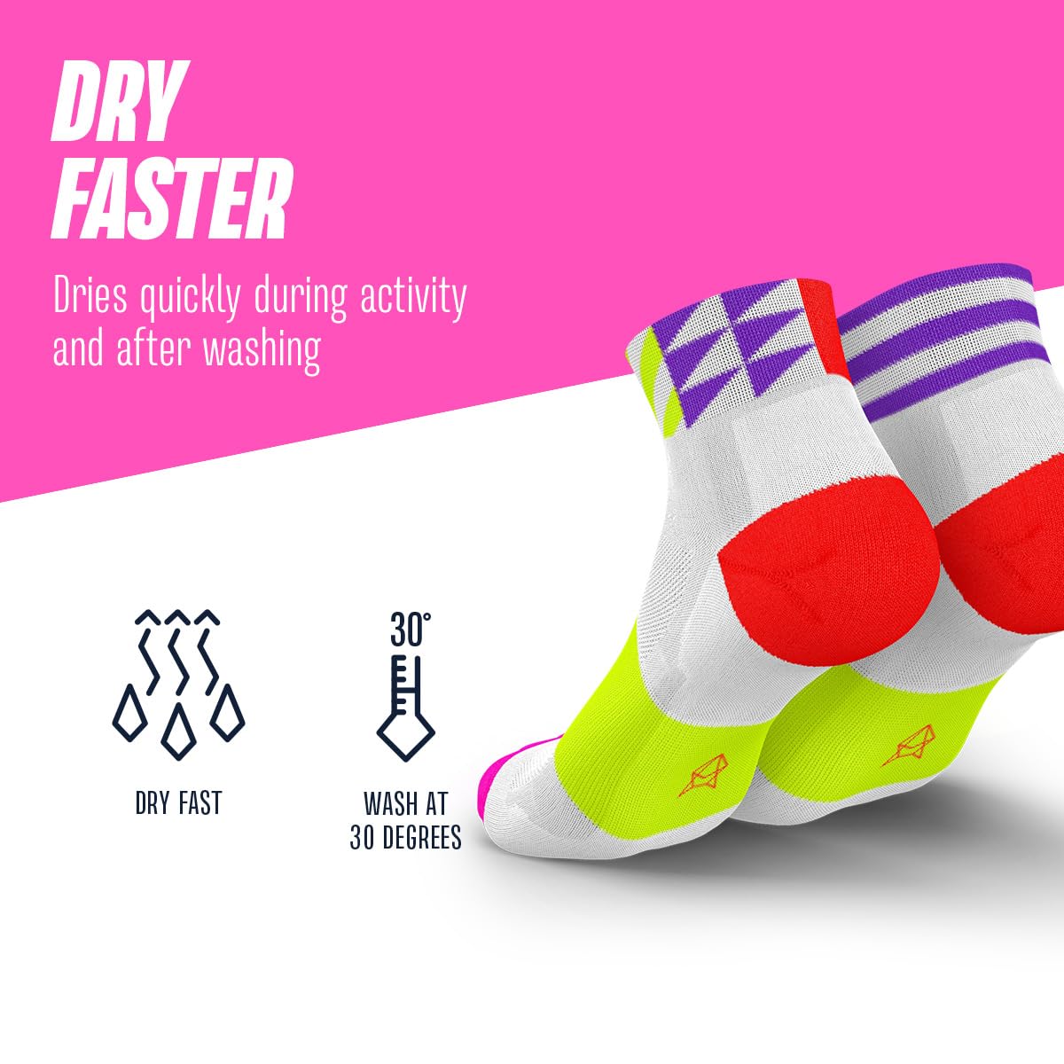 INCYLENCE ULTRALIGHT Laufsocken kurz für Damen und Herren mit leichter Kompression,1 Paar (DE/NL/SE/PL, Numerisch, 35, 38, Regular, Regular, Elements Short White Pink)