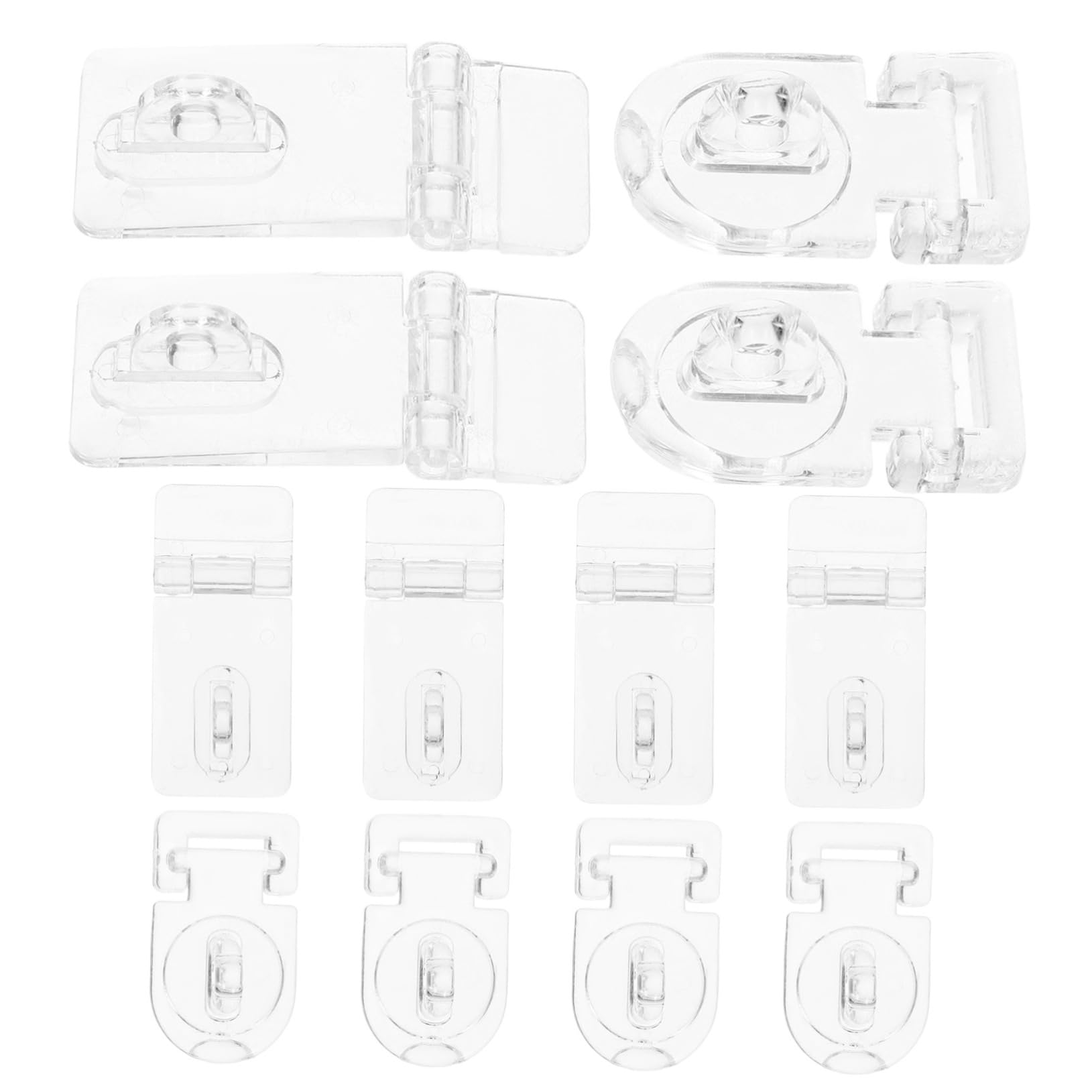 FUNOMOCYA 12pcs Box Door Lock Small Case Hasp Hinge Latch Locks Mini Hasp Latch Hasp Buckles Decorative Hasp Latch Buckle Boxes Buckle Plastic Transparent