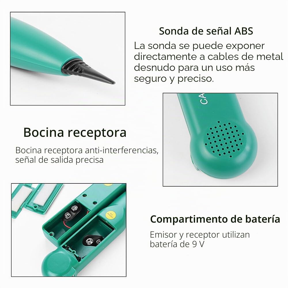 Comprobador Cable de Red, MS6812 Multifuncional Rastreador Cables, Línea Telefónica de Cable de Red, Cables Robot Cortacésped Mantenimiento Redes