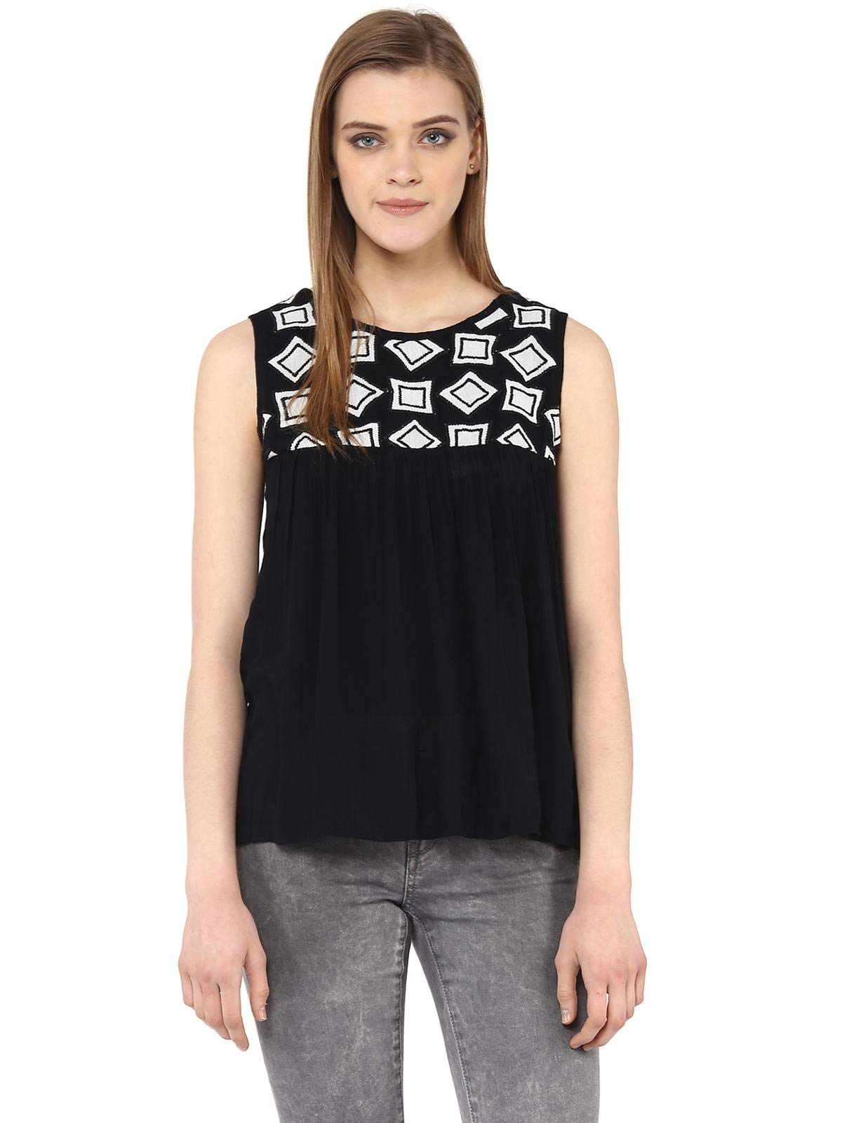 The VancaRound Neck Blouse For Women