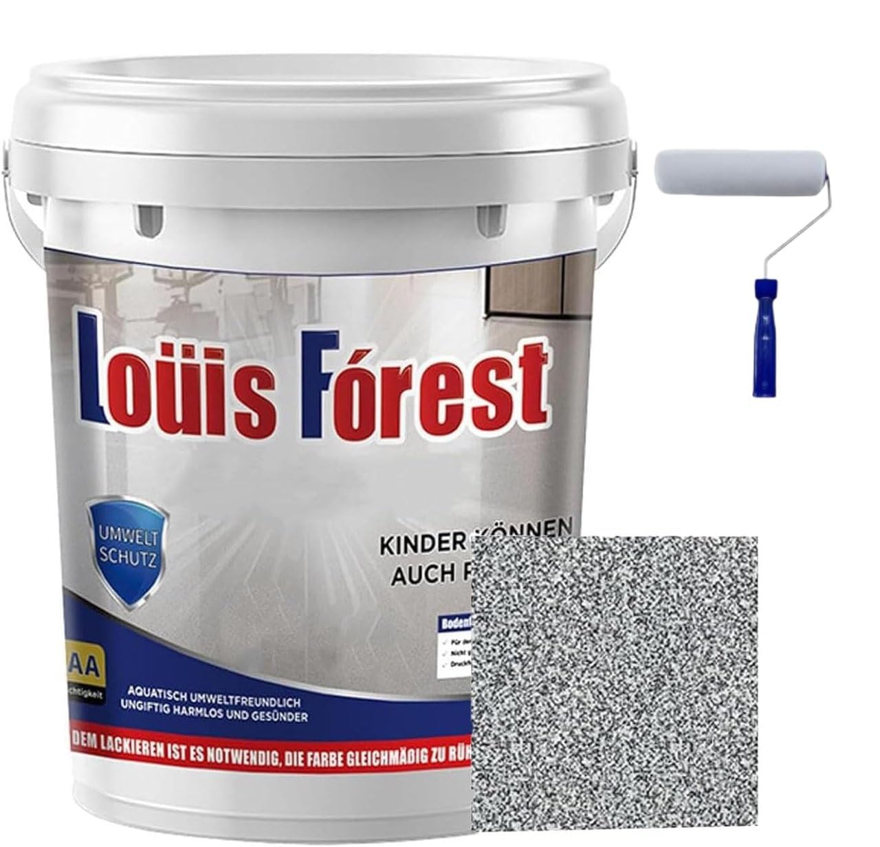 ZZLMDZ Epoxy Colored Sand Floor Paint,Louis Forest Epoxy Floor Paint,Colored Sand Self Leveling Floors Painting Garage, For Concrete, Tiles, Marble (Dark gray, 1000g)